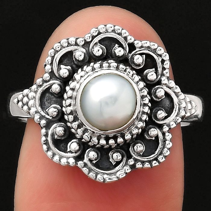 Natural Fresh Water Pearl Ring size-7 SDR121034 R-1337, 6x6 mm