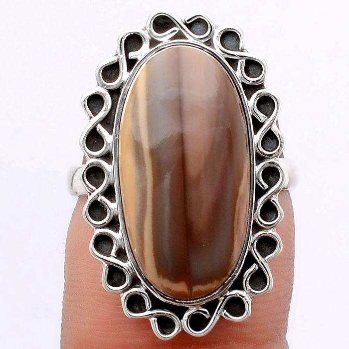 Natural Imperial Jasper - Mexico Ring size-7 SDR122133 R-1164, 10x20 mm