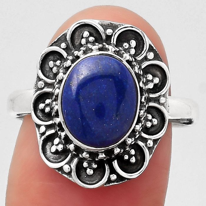 Natural Lapis - Afghanistan Ring size-9 SDR122377 R-1256, 8x10 mm