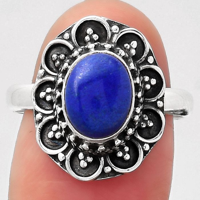 Natural Lapis - Afghanistan Ring size-8 SDR122381 R-1256, 7x9 mm