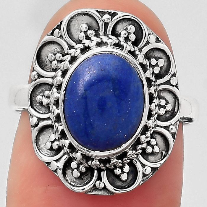 Natural Lapis - Afghanistan Ring size-7 SDR122383 R-1256, 8x10 mm