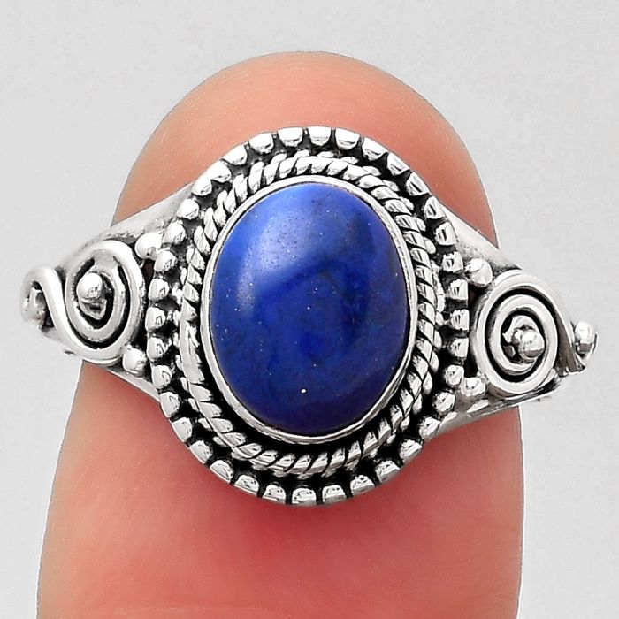 Natural Lapis - Afghanistan Ring size-7.5 SDR122498 R-1238, 7x9 mm