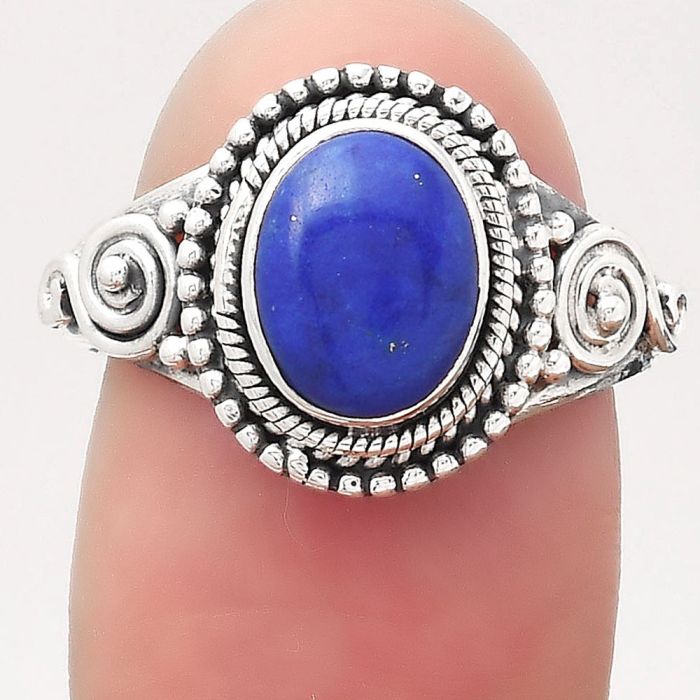 Natural Lapis - Afghanistan Ring size-7 SDR122508 R-1238, 7x9 mm