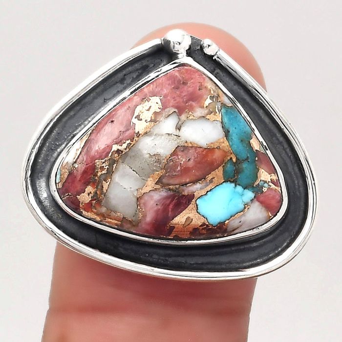 Multi Copper Turquoise - Arizona Ring size-7 SDR122879 R-1168, 15x19 mm