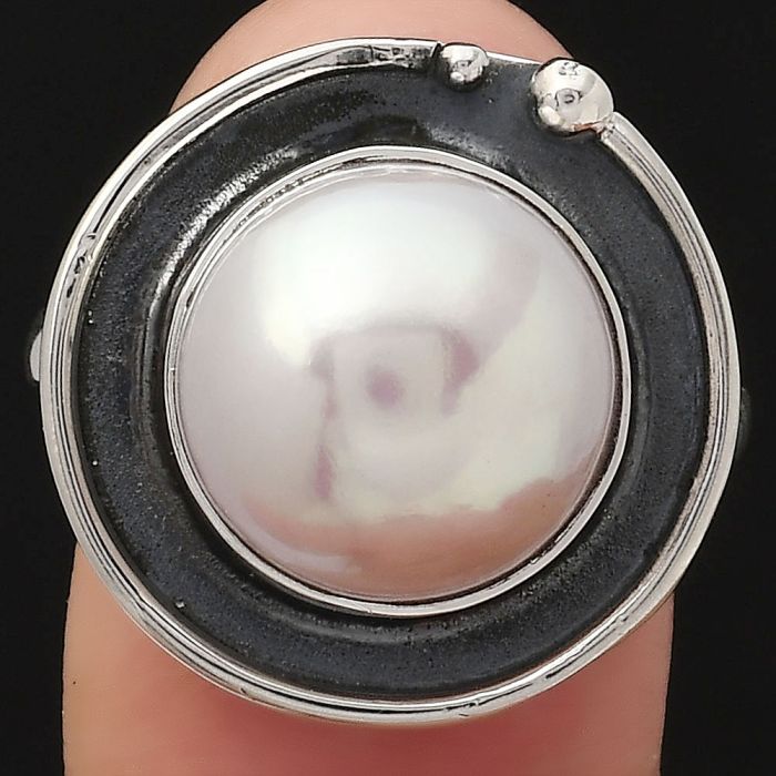 Natural Fresh Water Pink Pearl Ring size-8 SDR123687 R-1168, 12x12 mm