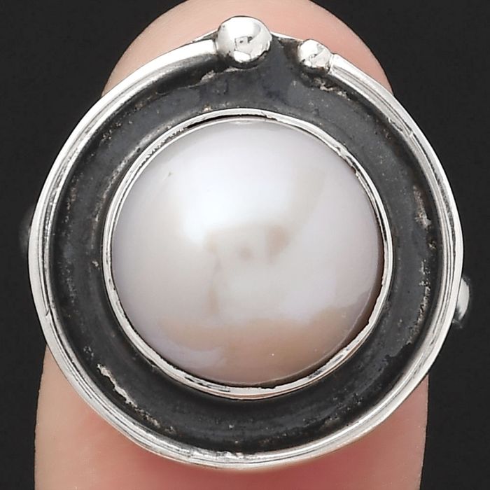 Natural Fresh Water Pink Pearl Ring size-8 SDR123769 R-1168, 12x12 mm