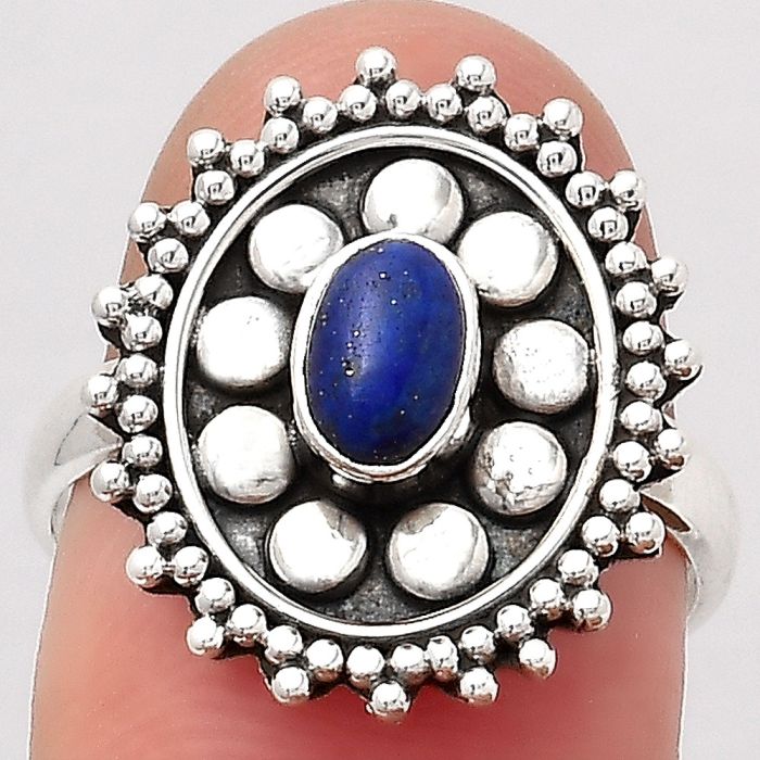 Natural Lapis - Afghanistan Ring size-7 SDR124636 R-1273, 4x6 mm