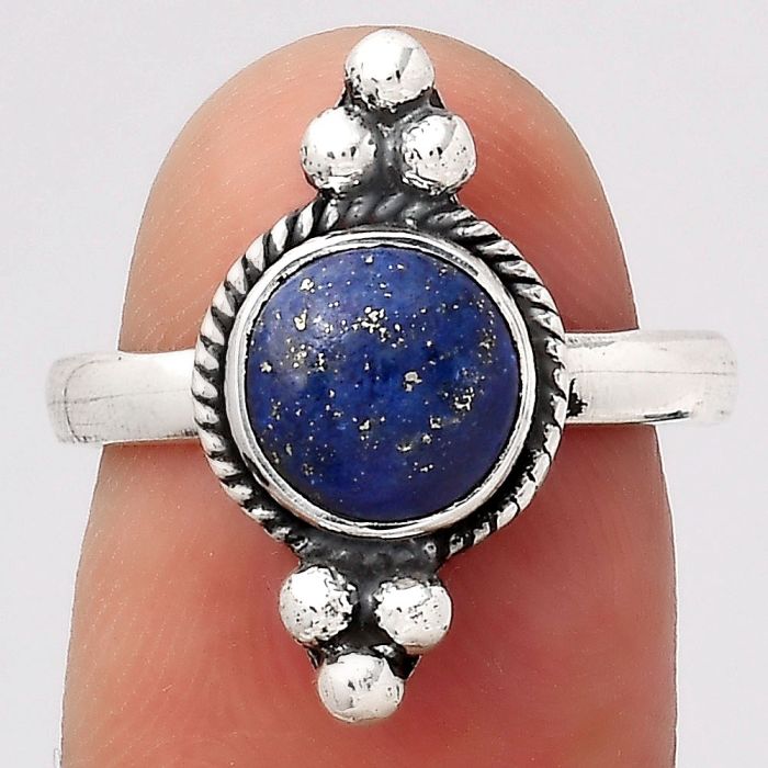 Natural Lapis - Afghanistan Ring size-7 SDR128676 R-1127, 8x8 mm