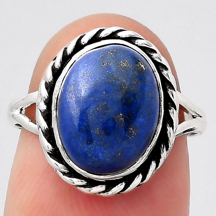 Natural Lapis - Afghanistan Ring size-7 SDR129024 R-1083, 9x12 mm