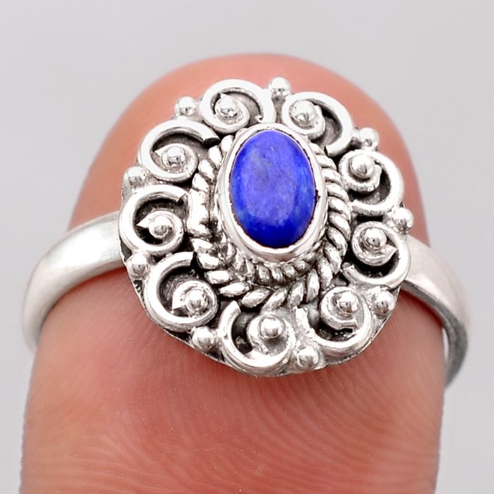 Natural Lapis - Afghanistan Ring size-8 SDR131068 R-1563, 4x6 mm