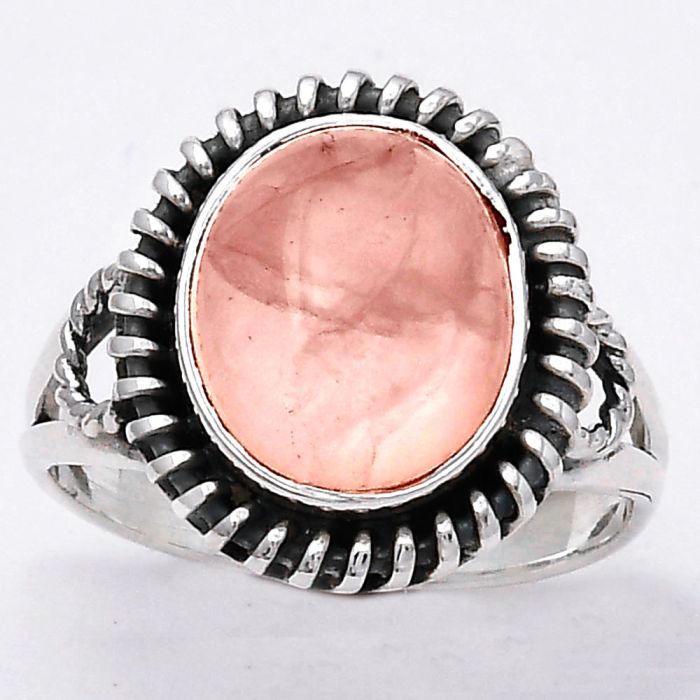 Natural Rose Quartz - Madagascar Ring size-7.5 SDR133177 R-1279, 10x12 mm