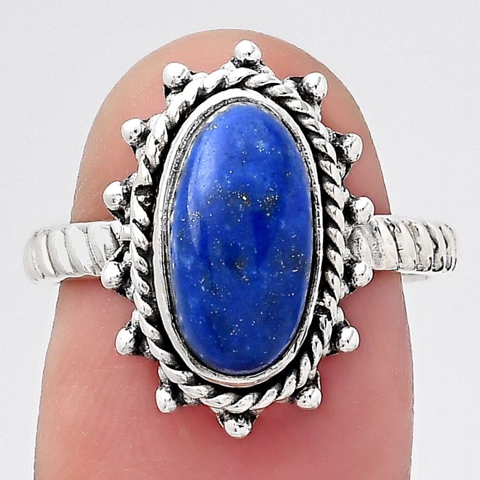Natural Lapis - Afghanistan Ring size-7 SDR133634 R-1332, 7x12 mm