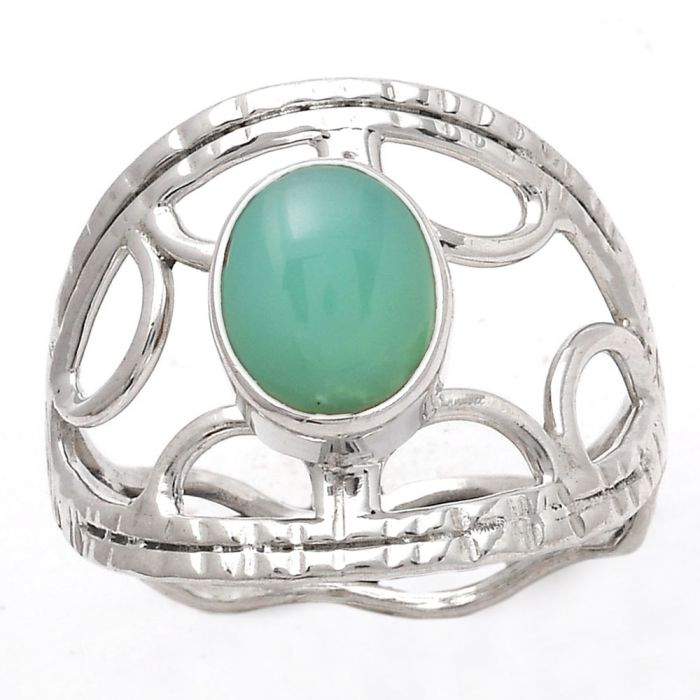 Natural Chrysoprase - Australia Ring size-7 SDR134891 R-1133, 7x9 mm