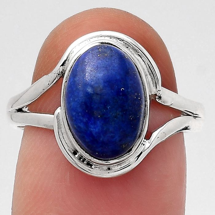 Natural Lapis - Afghanistan Ring size-7.5 SDR135065 R-1145, 8x12 mm