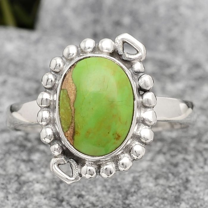 Copper Green Turquoise - Arizona Ring size-8.5 SDR135474 R-1071, 8x10 mm