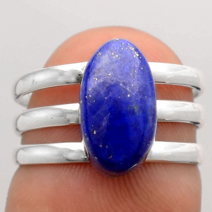 Natural Lapis - Afghanistan Ring size-6.5 SDR135629 R-1003, 7x13 mm