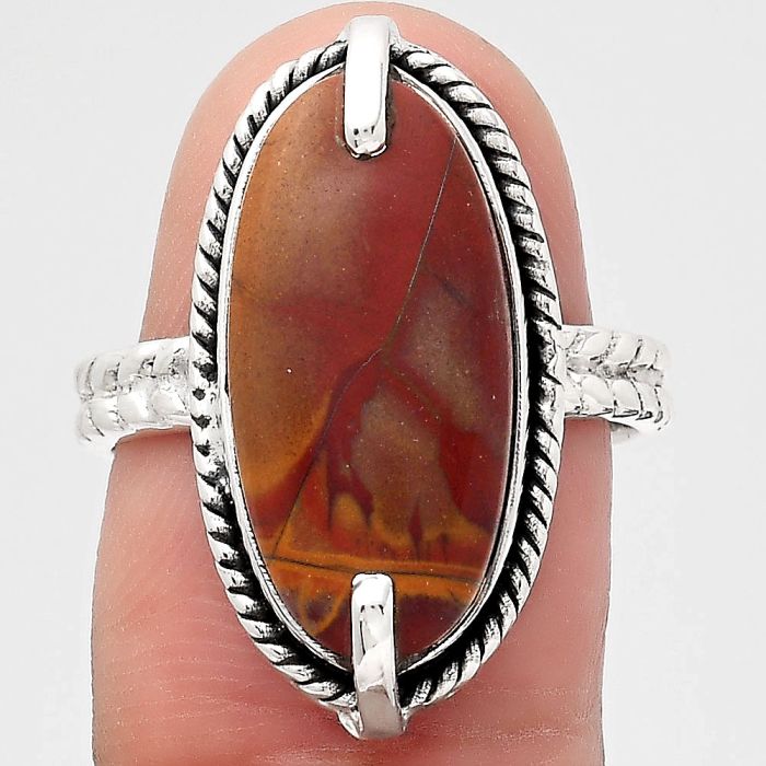 Natural Noreena Jasper Ring size-7.5 SDR136786 R-1635, 9x19 mm