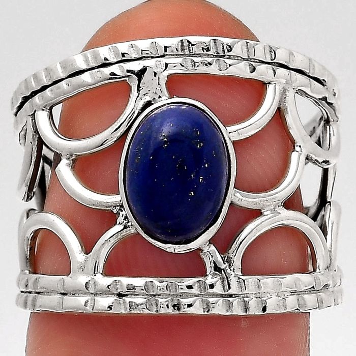 Natural Lapis - Afghanistan Ring size-7.5 SDR137687 R-1133, 6x8 mm