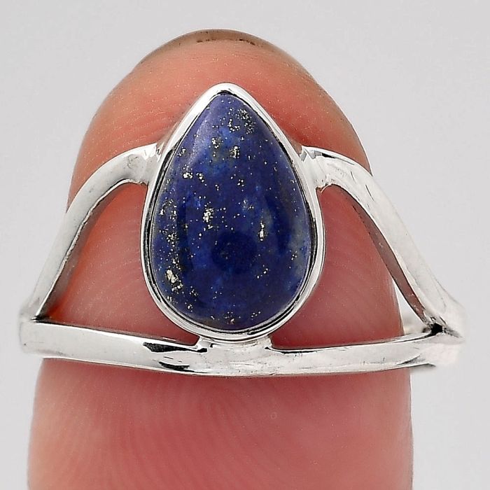 Natural Lapis - Afghanistan Ring size-7.5 SDR137912 R-1233, 7x10 mm