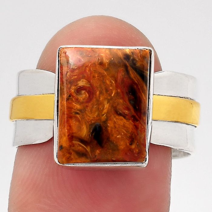 Two Tone - Pietersite - Namibia Ring size-8 SDR139214 R-1519, 10x13 mm