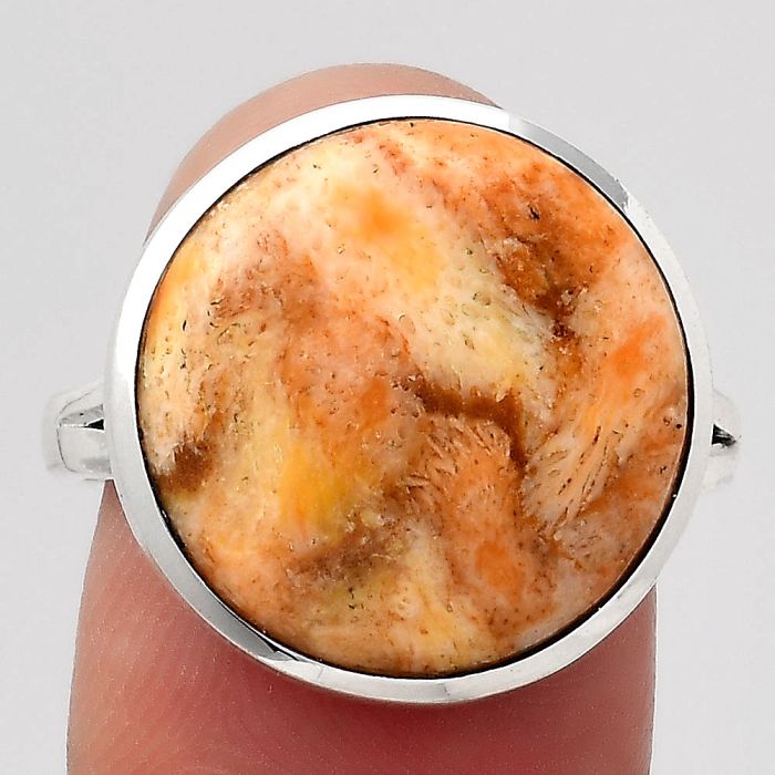 Natural Coral Jasper Ring size-8 SDR139471 R-1005, 16x16 mm