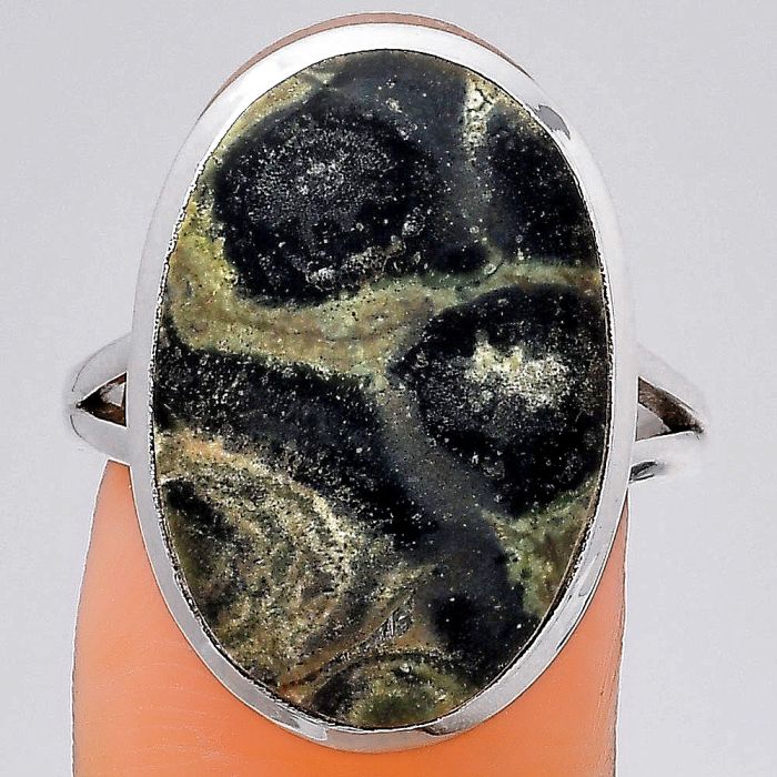 Natural Star Galaxy Jasper Ring size-8 SDR139945 R-1005, 14x21 mm