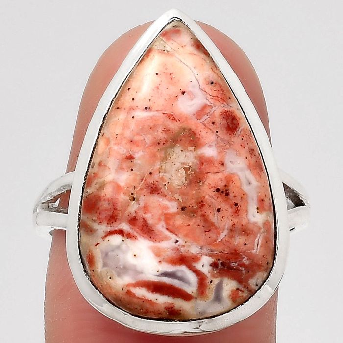 Natural Rosetta Picture Jasper Ring size-8 SDR140028 R-1005, 14x22 mm