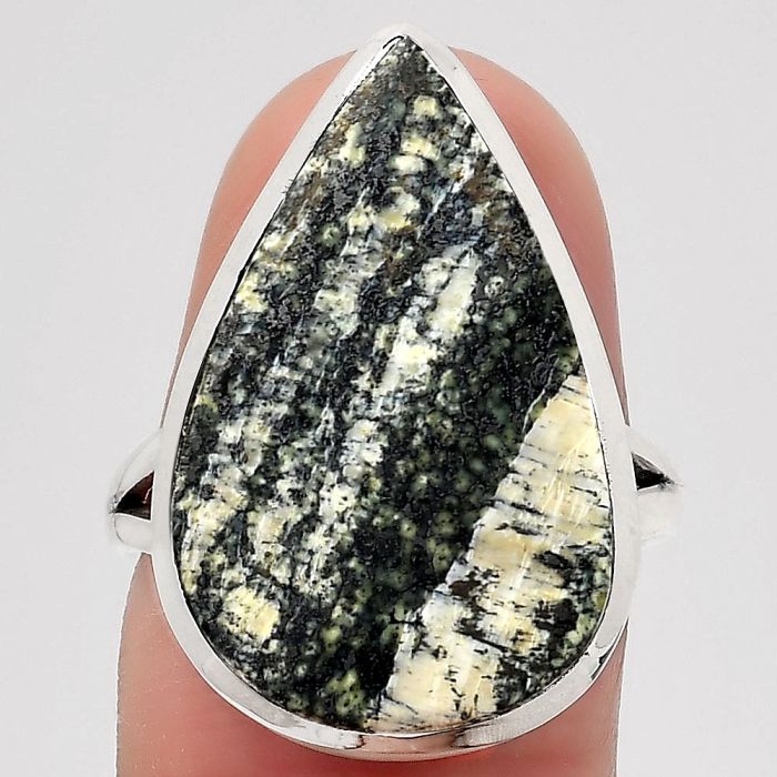 Natural Chrysotile Ring size-7 SDR140050 R-1005, 15x23 mm