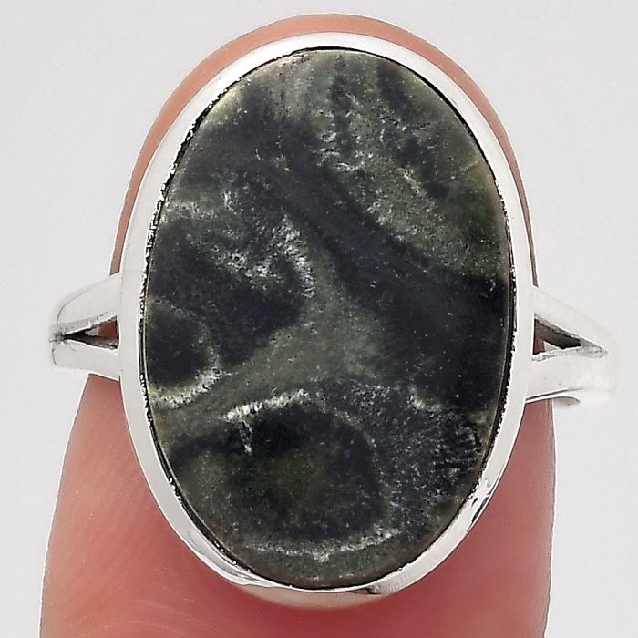 Natural Star Galaxy Jasper Ring size-7 SDR140180 R-1005, 12x18 mm