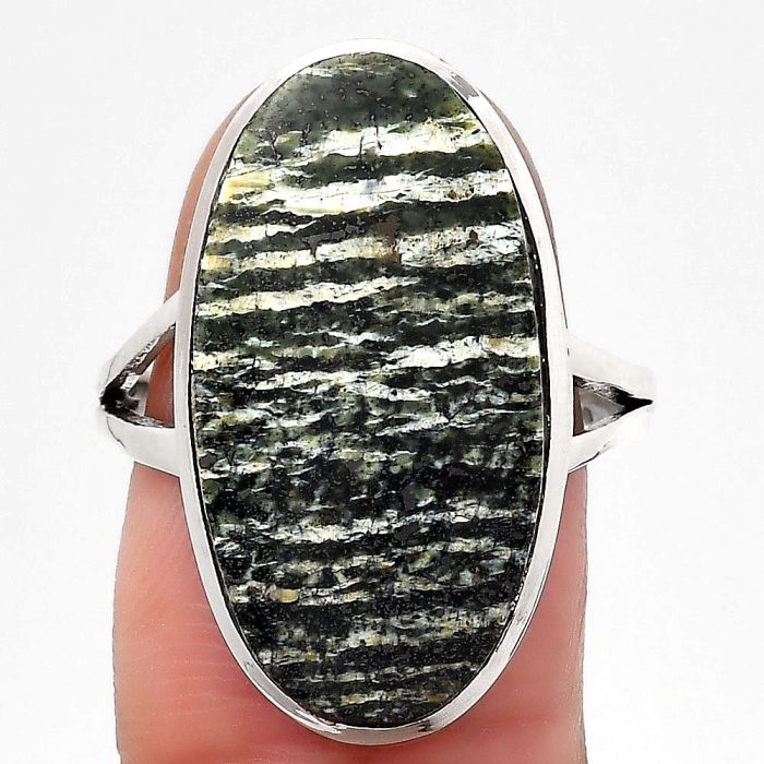 Natural Chrysotile Ring size-8 SDR140277 R-1005, 13x24 mm