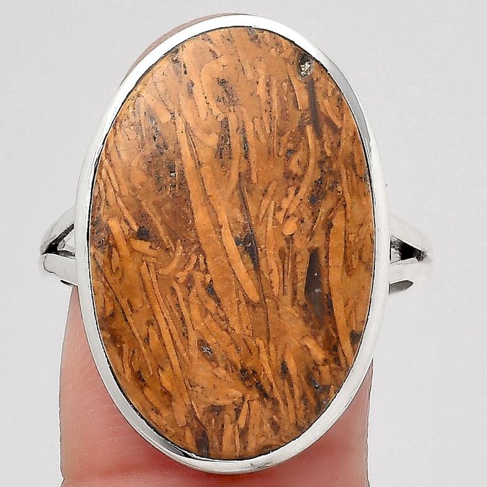 Coquina Fossil Jasper - India Ring size-9.5 SDR140308 R-1005, 16x23 mm