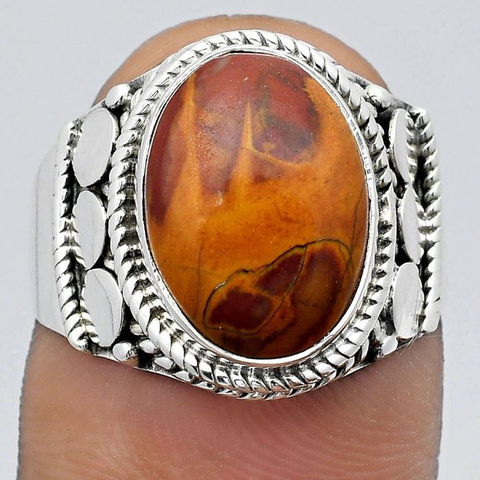 Natural Noreena Jasper Ring size-7.5 SDR142659 R-1579, 10x13 mm