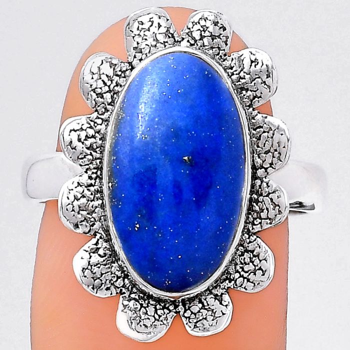 Natural Lapis - Afghanistan Ring size-8 SDR147191 R-1241, 9x16 mm