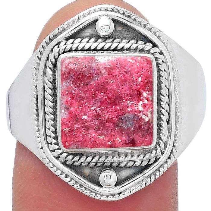 Natural Pink Thulite - Norway Ring size-9.5 SDR149960 R-1258, 9x9 mm