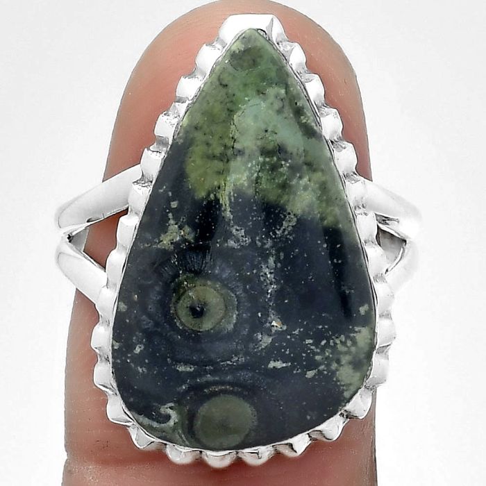 Natural Star Galaxy Jasper Ring size-8 SDR150873 R-1652, 14x23 mm