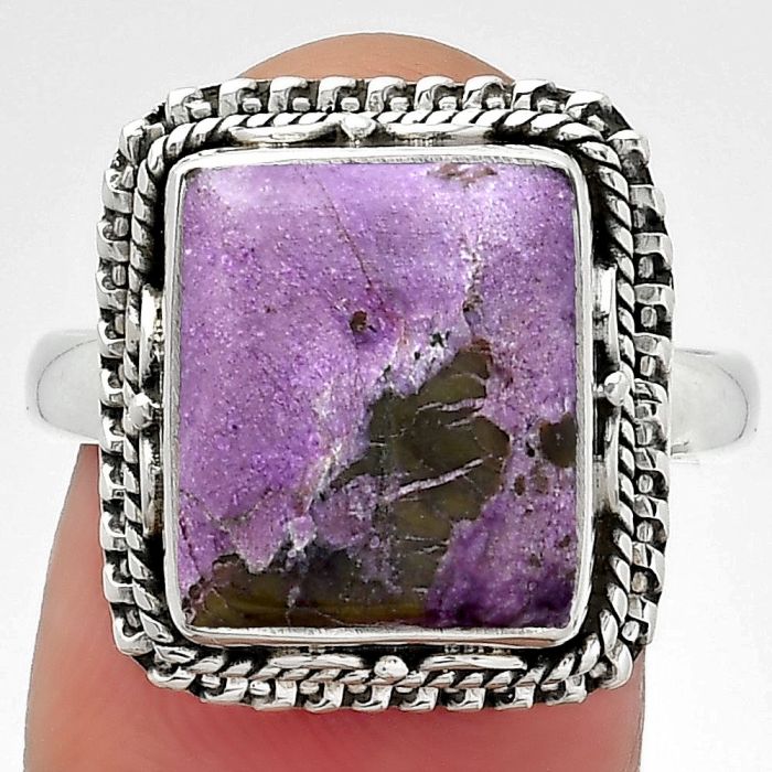 Natural Purpurite - South Africa Ring size-8.5 SDR151042 R-1279, 11x13 mm