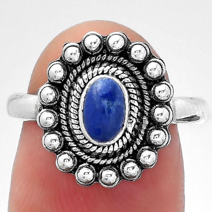 Natural Lapis - Afghanistan Ring size-7.5 SDR151198 R-1124, 4x6 mm