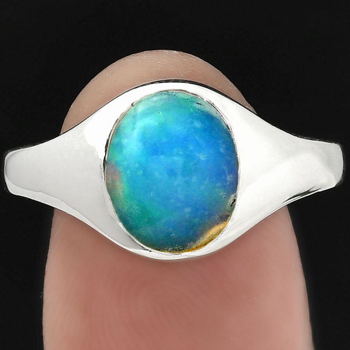 Natural Ethiopian Opal Ring size-8 SDR151453 R-1115, 8x10 mm