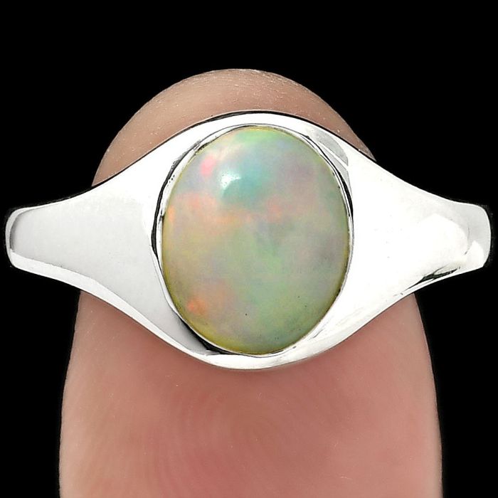 Natural Ethiopian Opal Ring size-8 SDR151481 R-1115, 8x10 mm