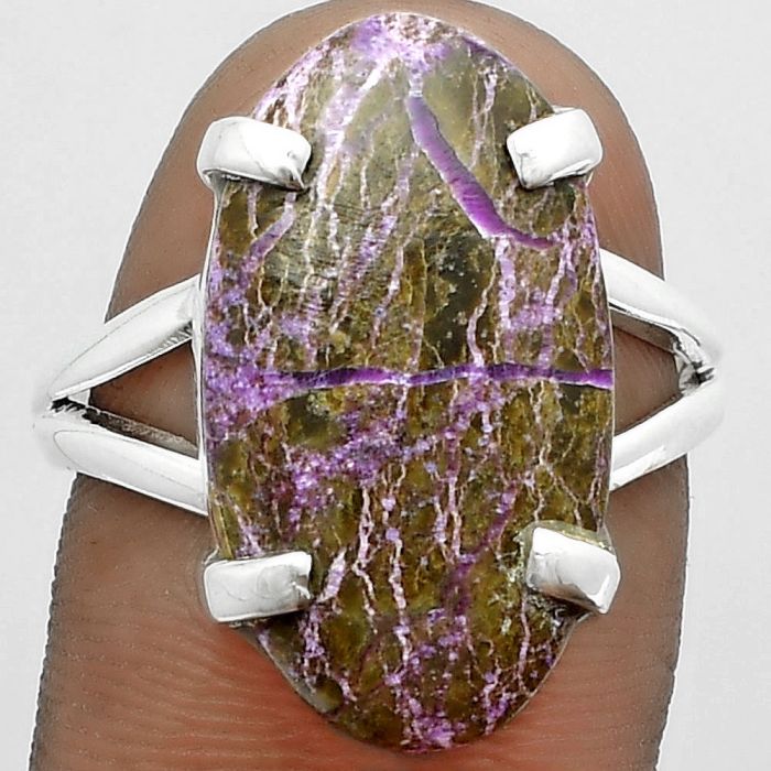 Natural Purpurite - South Africa Ring size-8.5 SDR151706 R-1089, 12x22 mm