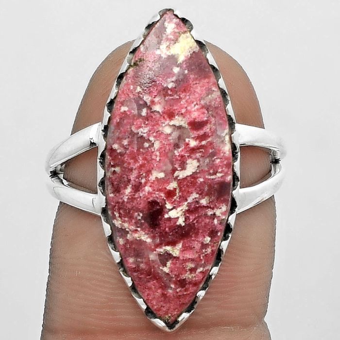 Natural Pink Thulite - Norway Ring size-7.5 SDR151756 R-1210, 11x26 mm