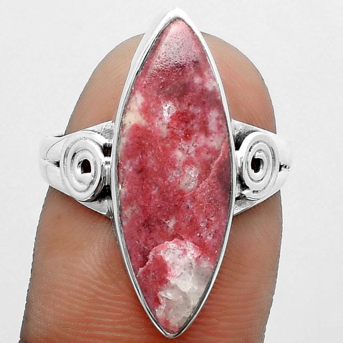 Natural Pink Thulite - Norway Ring size-7.5 SDR151816 R-1315, 8x23 mm