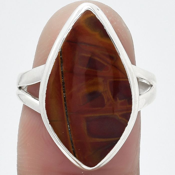 Natural Noreena Jasper Ring size-7.5 SDR151911 R-1008, 12x21 mm