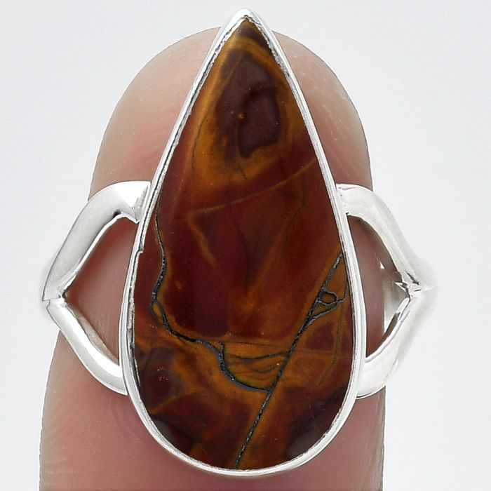 Natural Noreena Jasper Ring size-7.5 SDR152015 R-1002, 11x22 mm