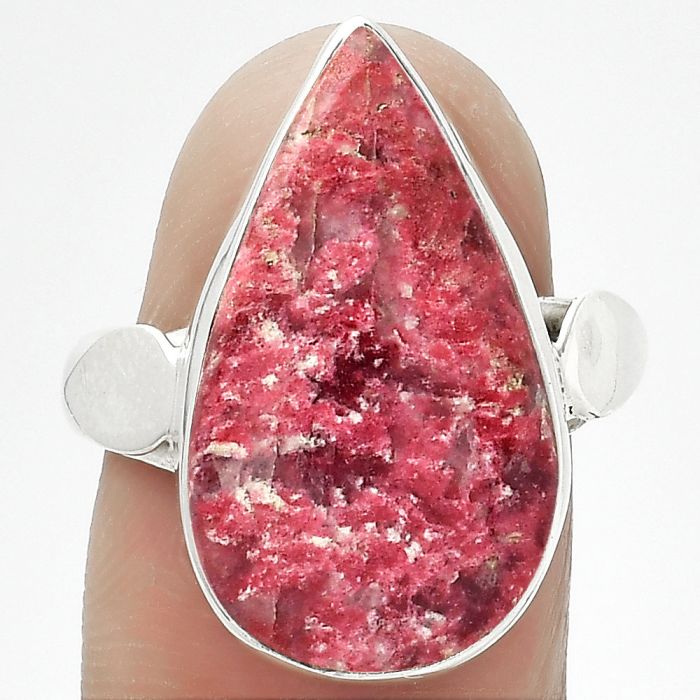 Natural Pink Thulite - Norway Ring size-8 SDR152053 R-1715, 13x22 mm