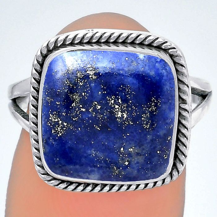 Natural Lapis - Afghanistan Ring size-7.5 SDR153217 R-1010, 12x12 mm