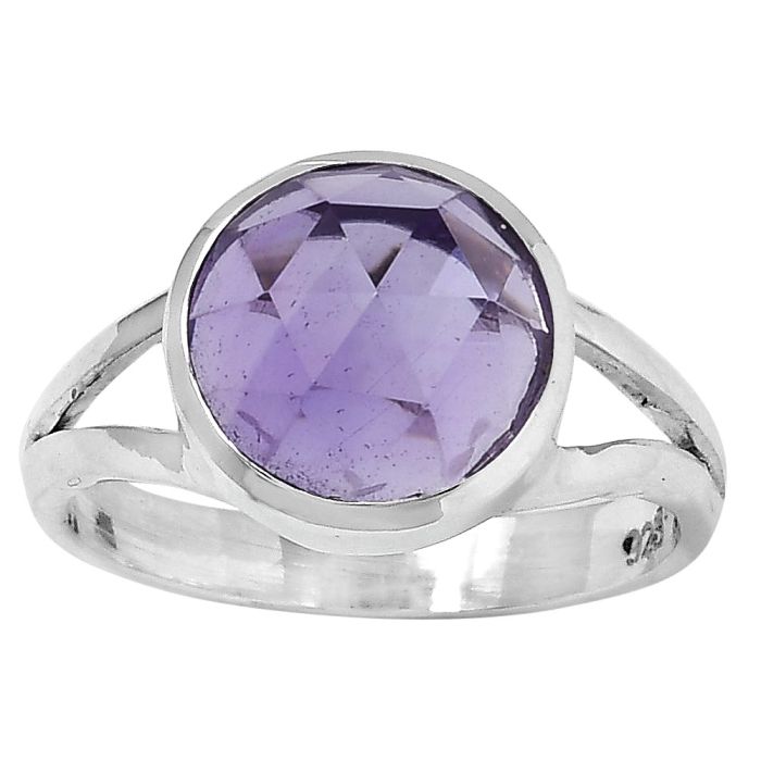 Faceted Natural Amethyst - Brazil Ring size-8.5 SDR153382 R-1005, 10x10 mm