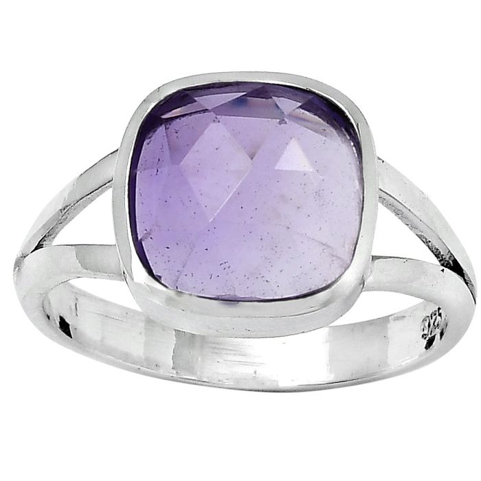 Faceted Natural Amethyst - Brazil Ring size-7 SDR153400 R-1005, 10x10 mm