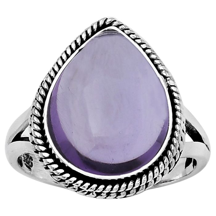 Natural Amethyst Cab - Brazil Ring size-7 SDR153672 R-1010, 12x15 mm