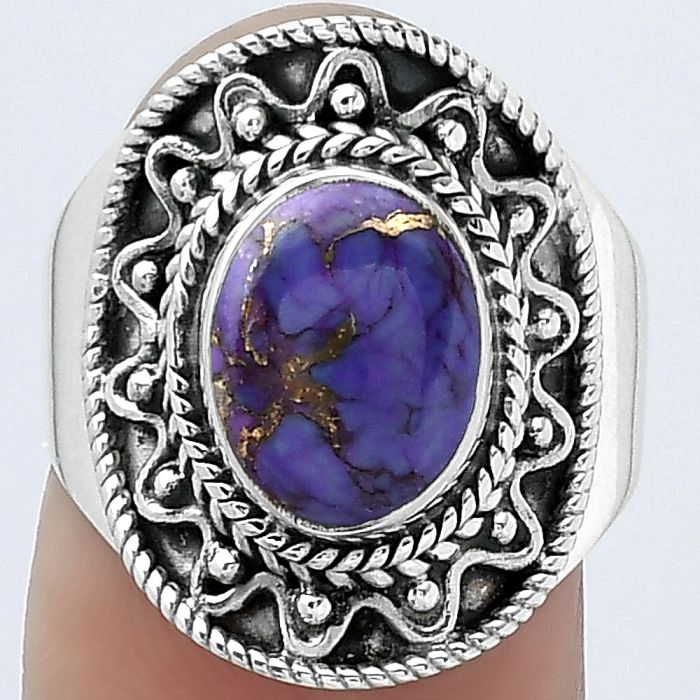 Copper Purple Turquoise - Arizona Ring size-7.5 SDR154515 R-1501, 8x10 mm